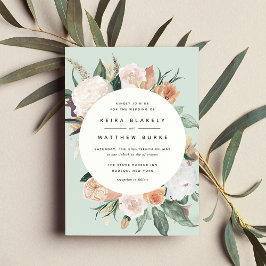 Boho Blooms | Modern Floral Wedding Kaart