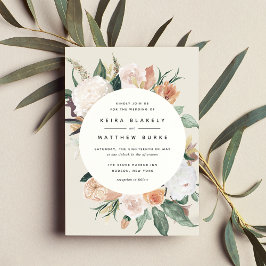 Boho Blooms | Modern Floral Wedding Kaart
