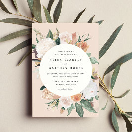 Boho Blooms | Modern Floral Wedding Kaart