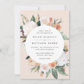 Boho Blooms | Modern Floral Wedding Kaart (Voorkant)