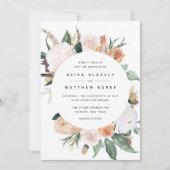 Boho Blooms | Modern Floral Wedding Kaart (Voorkant)