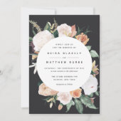 Boho Blooms | Modern Floral Wedding Kaart (Voorkant)