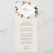 Boho Blooms Modern Floral Wedding Menu (Voorkant)