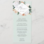 Boho Blooms Modern Floral Wedding Menu (Voorkant)