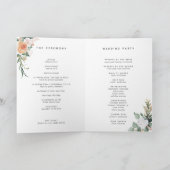 Boho Blooms Modern Floral Wedding Programma (Binnen)