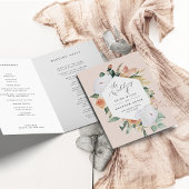 Boho Blooms Modern Floral Wedding Programma