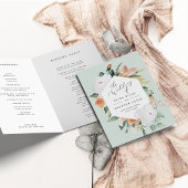 Boho Blooms Modern Floral Wedding Programma