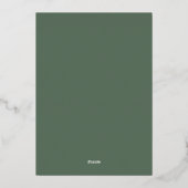Boho Blooms Moderne Bloemige Bruiloft Folie Uitnodiging (Achterkant)