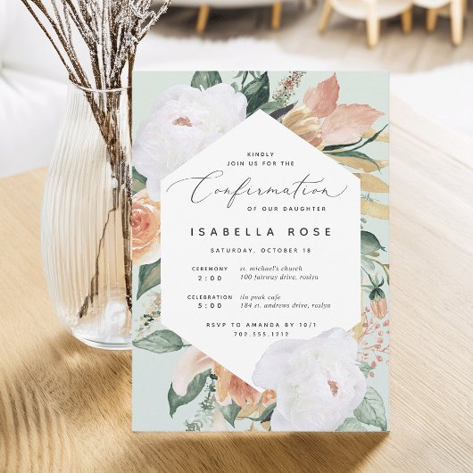 Boho Blooms | Moderne Floral bevestiging Kaart