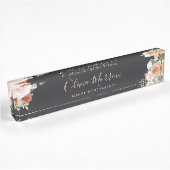 Boho Blooms | Moderne Waterverf Floral Naambordje