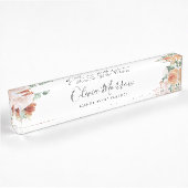 Boho Blooms | Moderne Waterverf Floral Naambordje