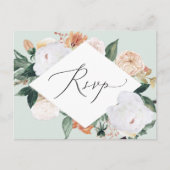 Boho Blooms RSVP Briefkaart met keuze uit maaltijd (Voorkant)