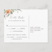 Boho Blooms RSVP Briefkaart met keuze uit maaltijd (Achterkant)