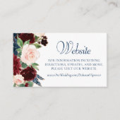 Boho Blooms | Rustieke Marine Bourgondië Marsala W Informatiekaartje (Voorkant)