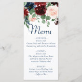 Boho Blooms | Rustieke marine en Bourgondische Gar Menu (Voorkant)