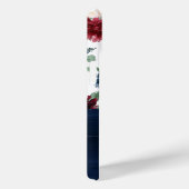 Boho Blooms | Rustieke Navy Blue en Bourgondische  Case-Mate iPhone Case (Achterkant / Rechts)