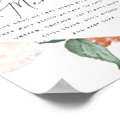 Boho Blooms Trouwherdenkingbord Poster (Hoek)