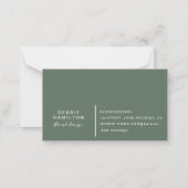 Boho Blooms Waterverf Floral Elegant & Artistiek Notitiekaartje (Achterkant)