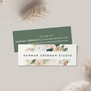 Boho Blooms Waterverf Floral Mini Visitekaartje