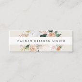 Boho Blooms Waterverf Floral Mini Visitekaartje (Voorkant)