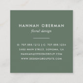 Boho Blooms Waterverf Floral Vierkante Visitekaartje (Achterkant)