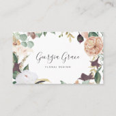 Boho Blooms Waterverf Floral Visitekaartje (Voorkant)