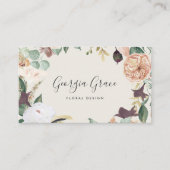 Boho Blooms Waterverf Floral Visitekaartje (Voorkant)