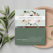 Boho Blooms Waterverf Floral Visitekaartje