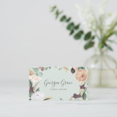 Boho Blooms Waterverf Floral Visitekaartje (Staand voorkant)