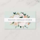 Boho Blooms Waterverf Floral Visitekaartje (Voorkant)