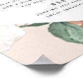 Boho Blooms Weddenbalk Menu Sign Poster (Hoek)