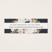 Boho Blooms Weddenschap Website Kaarten invoegen | Mini Visitekaartjes (Voorkant)