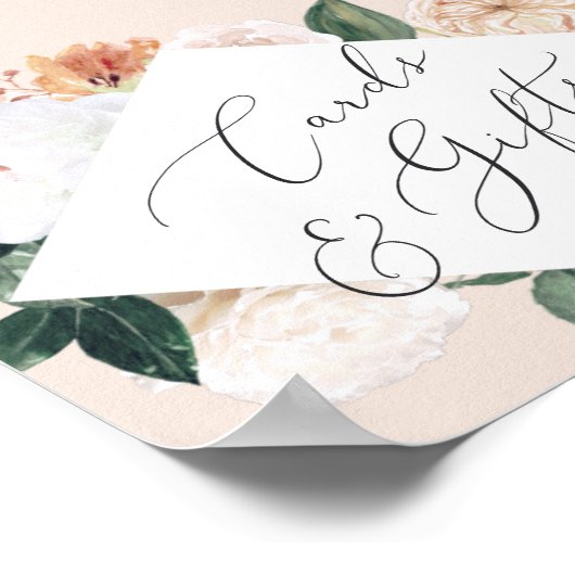 Boho Blooms Weddenskaarten en cadeaubonnen Poster (Hoek)