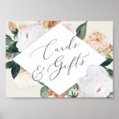 Boho Blooms Weddenskaarten en cadeaubonnen Poster (Voorkant)