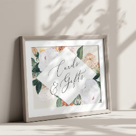 Boho Blooms Weddenskaarten en cadeaubonnen Poster