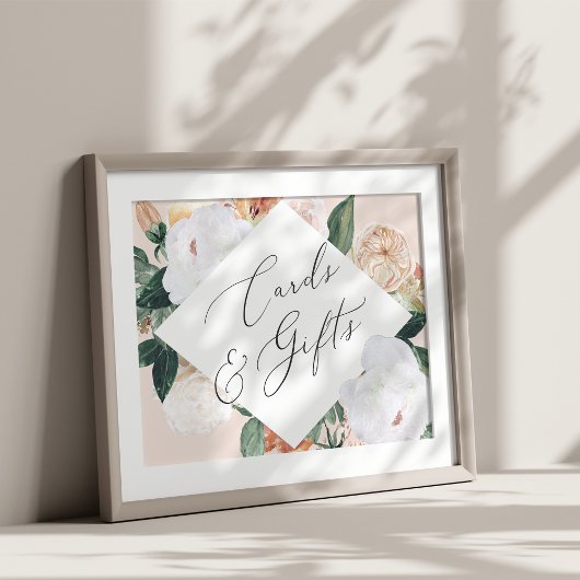 Boho Blooms Weddenskaarten en cadeaubonnen Poster