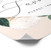 Boho Blooms Wedding Favor Sign Poster (Hoek)