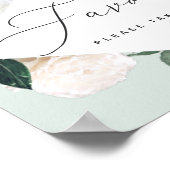 Boho Blooms Wedding Favor Sign Poster (Hoek)