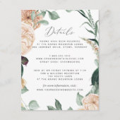 Boho Blooms Wedding Guest Information Insert Kaart (Voorkant)