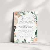 Boho Blooms Wedding Guest Information Insert Kaart