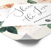 Boho Blooms Wedding Hashtag Sign Poster (Hoek)