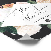 Boho Blooms Wedding Hashtag Sign Poster (Hoek)