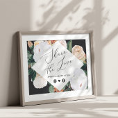 Boho Blooms Wedding Hashtag Sign Poster