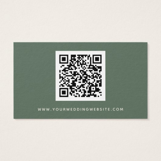 Boho Blooms Wedding QR Code RSVP Card Visitekaartje (Achterkant)