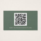 Boho Blooms Wedding QR Code RSVP Card Visitekaartje (Achterkant)