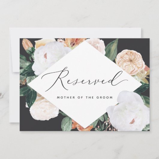 Boho Blooms Wedding Reserved Seating Kaart (Voorkant)