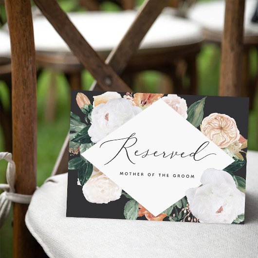 Boho Blooms Wedding Reserved Seating Kaart