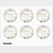 Boho blos groen en goud lijst bruiloft sticker (Vel)