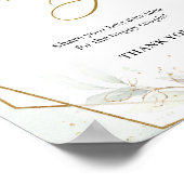 Boho blosems bloemen groen goud datum potje bordje poster (Hoek)