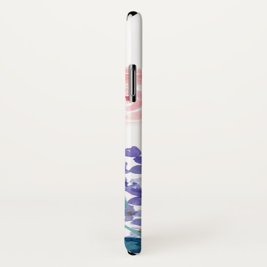 Boho Blossom: Chique monogram florale telefoonhoes Case-Mate iPhone Case (Achterkant / rechts)